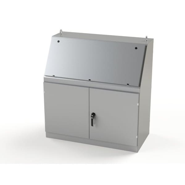 3 Point Latch with Padlock/Keylock Handle Electrical Enclosures, 50 in H, 23 in D, 48 in W